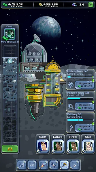 Скачать Idle Space Company на Андроид с модом — Безлимитные деньги и ресурсы — скриншот 4 Скачать Idle Space Company на Андроид с модом — Безлимитные деньги и ресурсы — скриншот 4