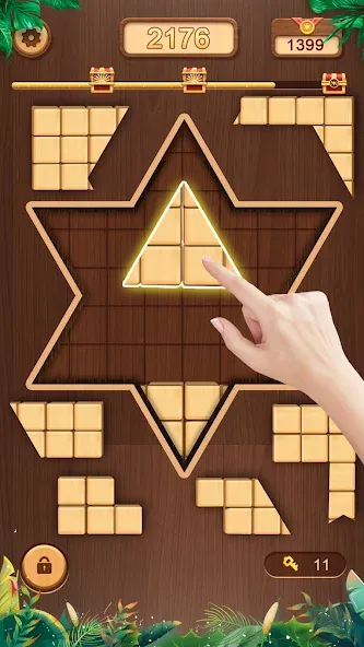 Скачать WoodCube - Woody Puzzle на Андроид с модом — Безлимитные подсказки и отмена ходов — скриншот 3