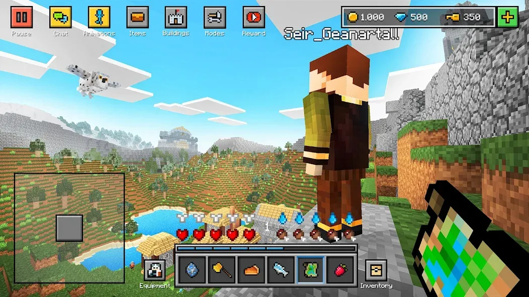 Block World 3D: Craft & Build взлом на Андроид — Много ресурсов и открыты скины — скриншот 5