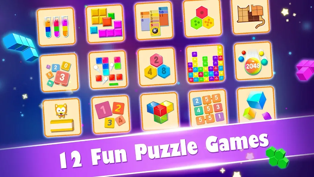 Block Gems: Block Puzzle Games — Безлимитные подсказки и бустеры, скачать мод APK — скриншот 1