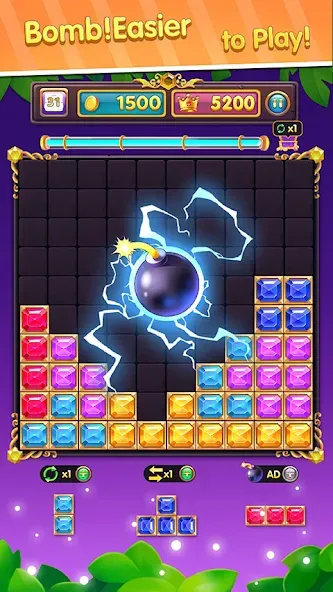 Block Puzzle: Block Blast! взломанный APK — Без рекламы и безлимитные подсказки — скриншот 2 Block Puzzle: Block Blast! взломанный APK — Без рекламы и безлимитные подсказки — скриншот 2