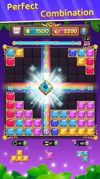Block Puzzle: Block Blast! взломанный APK — Без рекламы и безлимитные подсказки — скриншот 4 Block Puzzle: Block Blast! взломанный APK — Без рекламы и безлимитные подсказки — скриншот 4