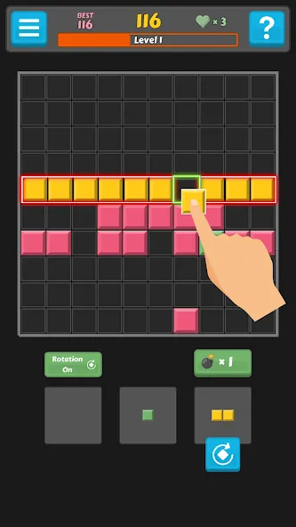 Скачать Block Buster - Hex and Square мод — Безлимитные монеты и подсказки — скриншот 2
