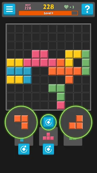 Скачать Block Buster - Hex and Square мод — Безлимитные монеты и подсказки — скриншот 3