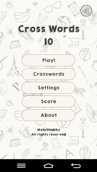 CrossWords 10 взлом APK — Безлимитные подсказки и открыты все уровни — скриншот 1 CrossWords 10 взлом APK — Безлимитные подсказки и открыты все уровни — скриншот 1