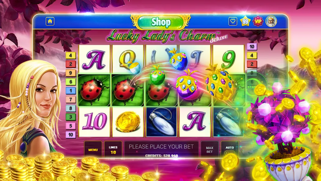 Bloom Boom Casino Slots Online — скачать мод: Безлимитные монеты и бонусы — скриншот 3 Bloom Boom Casino Slots Online — скачать мод: Безлимитные монеты и бонусы — скриншот 3