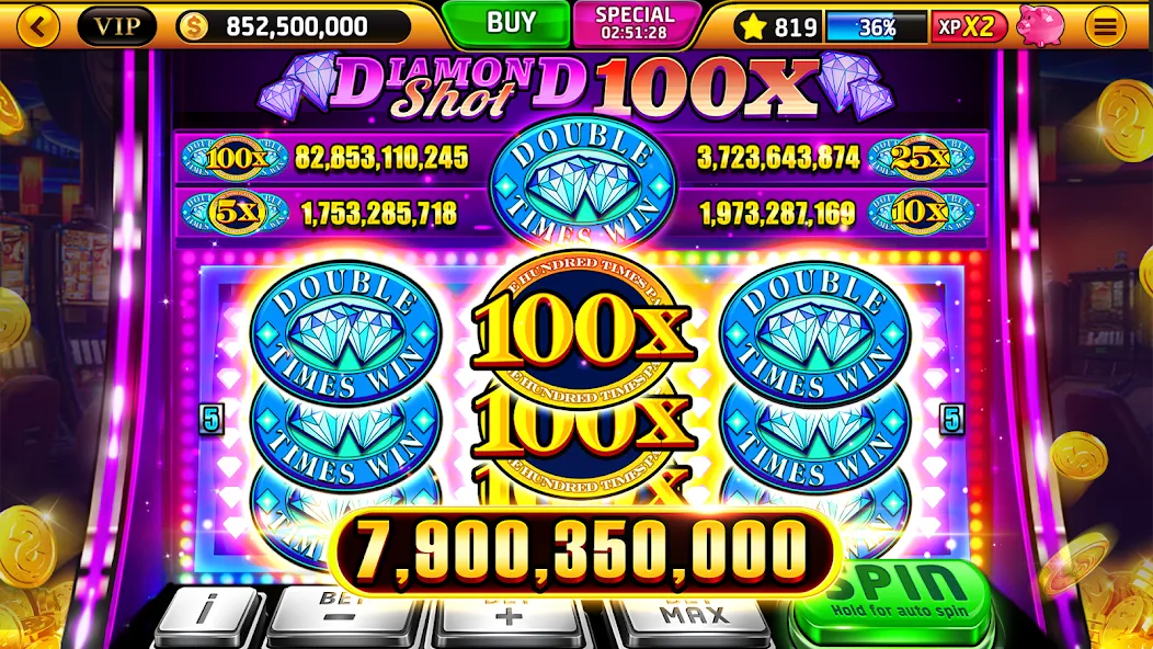 Wild Classic Slots Casino Game — скачать мод: Безлимитные монеты и все бонусы — скриншот 1