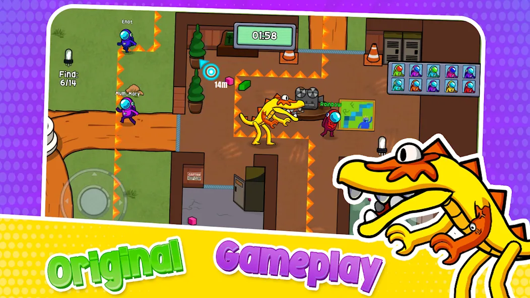 Survivor In Rainbow Monster бесплатно на Андроид — мод: Безлимитные монеты и бессмертие — скриншот 2