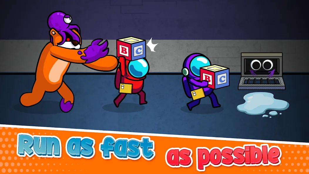 Survivor In Rainbow Monster бесплатно на Андроид — мод: Безлимитные монеты и бессмертие — скриншот 4