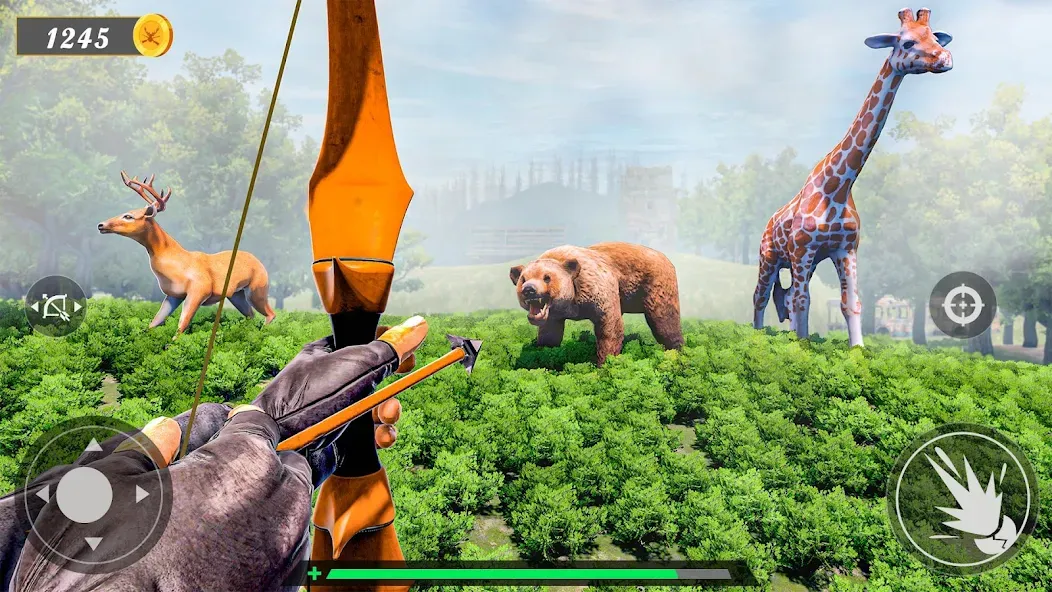 Скачать взлом Animal Archery Hunting Games — Безлимитные стрелы и открыты все уровни — скриншот 3
