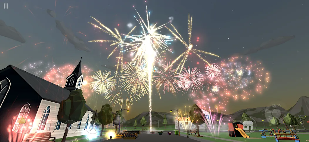 Fireworks Play — последняя версия с модом (Яркие фейерверки без ограничений) — скриншот 2 Fireworks Play — последняя версия с модом (Яркие фейерверки без ограничений) — скриншот 2