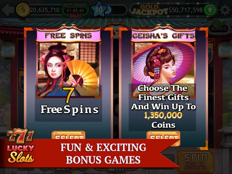 Lucky Slots на телефон — скачать мод: Безлимитные монеты и бонусы — скриншот 4 Lucky Slots на телефон — скачать мод: Безлимитные монеты и бонусы — скриншот 4
