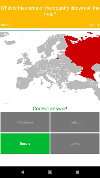 Europe Map Quiz - European Cou MOD APK скачать на Андроид — Открыты все страны и уровни — скриншот 3 Europe Map Quiz - European Cou MOD APK скачать на Андроид — Открыты все страны и уровни — скриншот 3