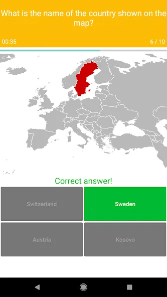 Europe Map Quiz - European Cou MOD APK скачать на Андроид — Открыты все страны и уровни — скриншот 4 Europe Map Quiz - European Cou MOD APK скачать на Андроид — Открыты все страны и уровни — скриншот 4