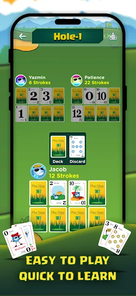 Скачать Play Nine: Golf Card Game мод — Безлимитные монеты и все уровни — скриншот 2 Скачать Play Nine: Golf Card Game мод — Безлимитные монеты и все уровни — скриншот 2