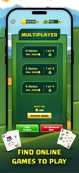 Скачать Play Nine: Golf Card Game мод — Безлимитные монеты и все уровни — скриншот 3 Скачать Play Nine: Golf Card Game мод — Безлимитные монеты и все уровни — скриншот 3