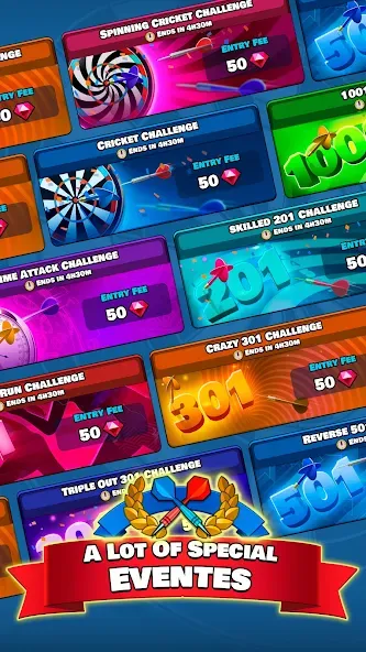 Скачать Darts Club: PvP Multiplayer на Андроид с модом — Безлимитные монеты и улучшения — скриншот 4