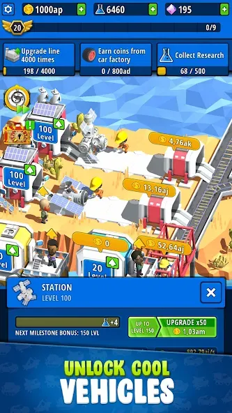 Idle Inventor - Factory Tycoon — скачать мод: Безлимитные деньги и ресурсы — скриншот 2