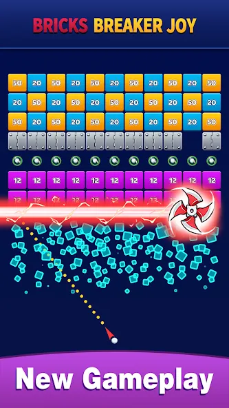 Bricks Breaker Joy — последняя версия с модом (Безлимитные жизни и усилители) — скриншот 2 Bricks Breaker Joy — последняя версия с модом (Безлимитные жизни и усилители) — скриншот 2
