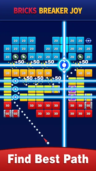 Bricks Breaker Joy — последняя версия с модом (Безлимитные жизни и усилители) — скриншот 4 Bricks Breaker Joy — последняя версия с модом (Безлимитные жизни и усилители) — скриншот 4