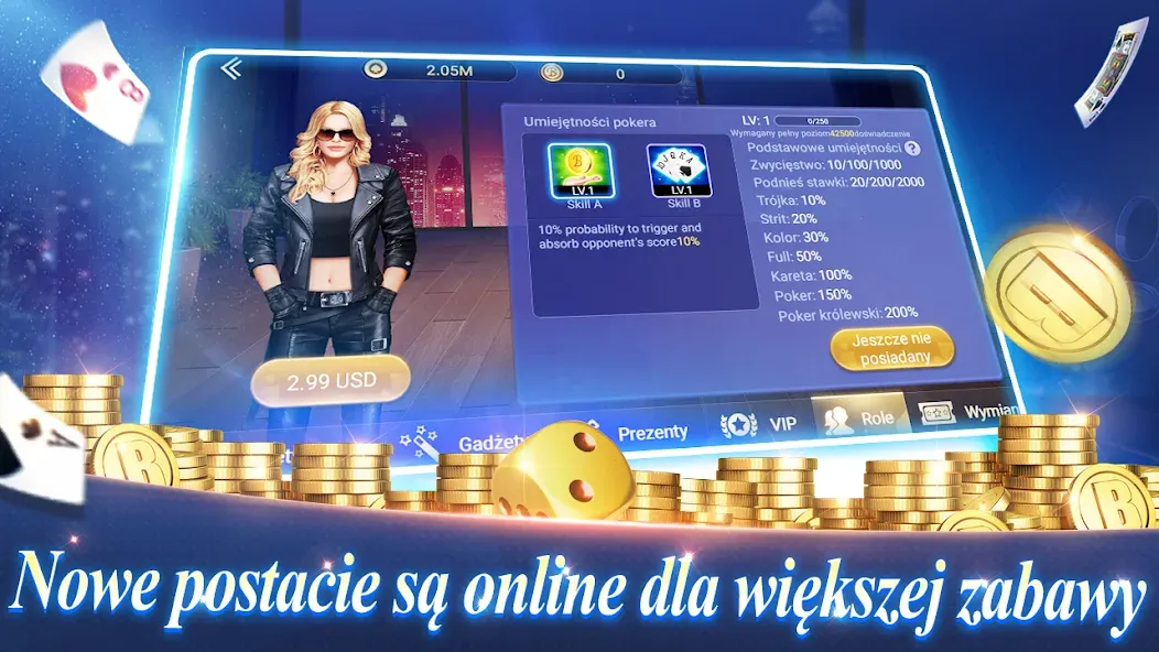 Texas Poker Polski (Boyaa] на телефон — скачать мод: Безлимитные фишки и бонусы — скриншот 1