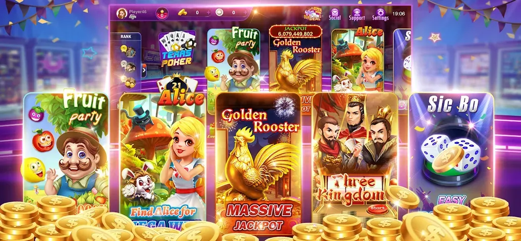 Скачать Happy Poker Slots Mod APK — Безлимитные монеты и бонусы — скриншот 3