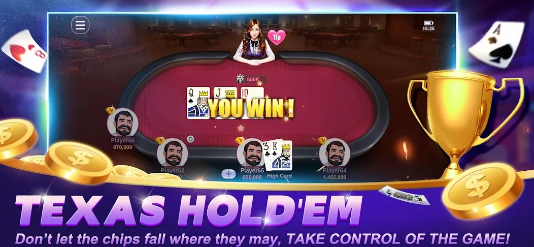 Скачать Happy Poker Slots Mod APK — Безлимитные монеты и бонусы — скриншот 4