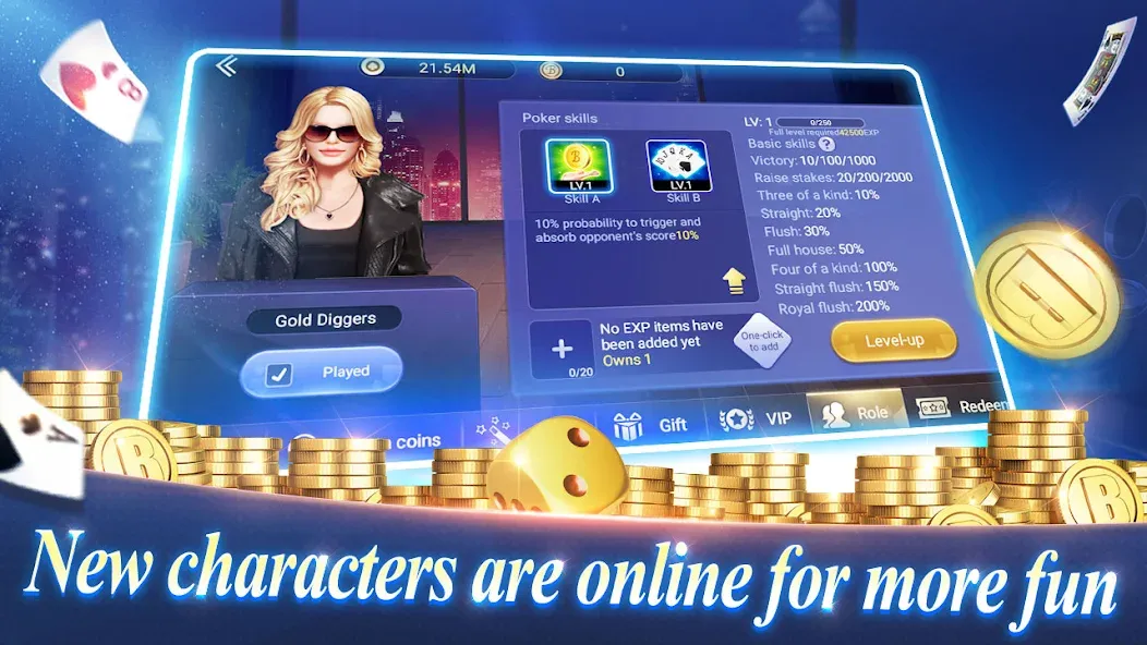 Texas Poker English (Boyaa] — Безлимитные фишки и премиум разблокирован, скачать мод APK — скриншот 5