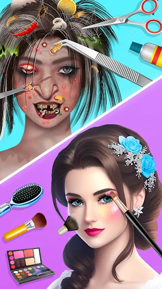 ASMR Doctor Makeup Salon games мод на Андроид: Новые макияжи и без рекламы — скриншот 2