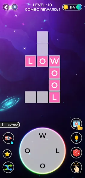 Скачать мод Word Game. Crossword Search Pu — Безлимитные подсказки и ходы — скриншот 1