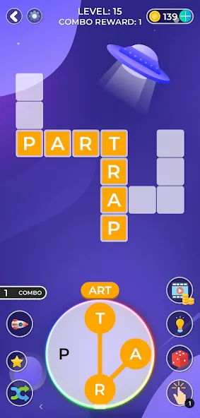 Скачать мод Word Game. Crossword Search Pu — Безлимитные подсказки и ходы — скриншот 5