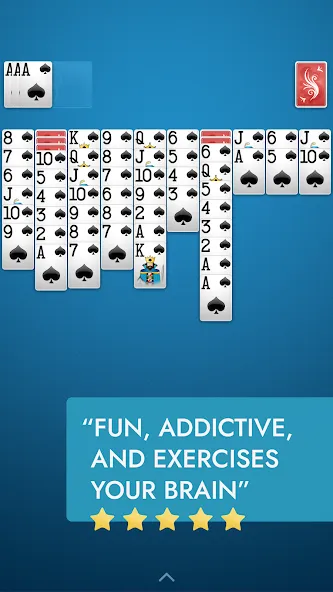 Spider Solitaire бесплатно на Андроид — мод: Без рекламы и без ограничений — скриншот 2 Spider Solitaire бесплатно на Андроид — мод: Без рекламы и без ограничений — скриншот 2