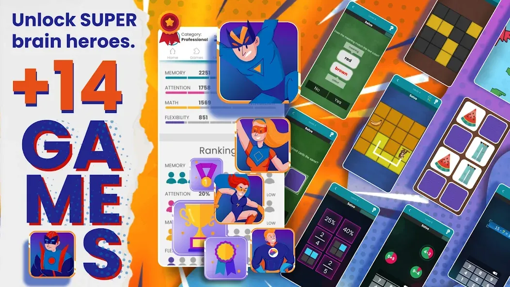 Brain Power - Working memory MOD APK: Без рекламы и все уровни — скриншот 2 Brain Power - Working memory MOD APK: Без рекламы и все уровни — скриншот 2