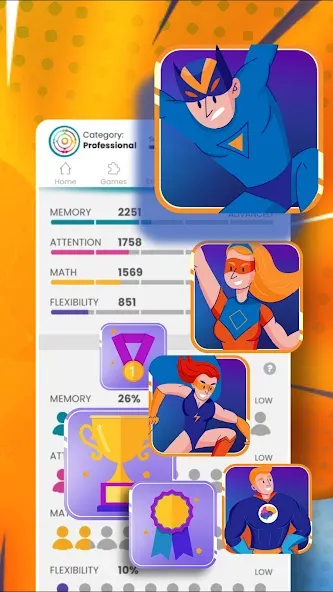 Brain Power - Working memory MOD APK: Без рекламы и все уровни — скриншот 4 Brain Power - Working memory MOD APK: Без рекламы и все уровни — скриншот 4