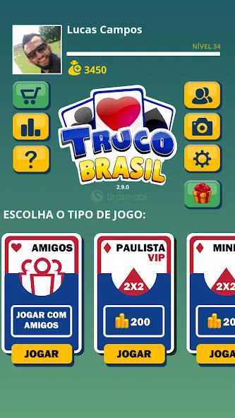 Truco Brasil - Truco online — скачать мод: Онлайн-игра с безлимитными монетами — скриншот 1