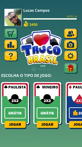 Truco Brasil - Truco online — скачать мод: Онлайн-игра с безлимитными монетами — скриншот 2