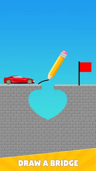 Draw Bridge Puzzle: Brain Game бесплатно на Андроид — мод: Без рекламы и все уровни открыты — скриншот 1 Draw Bridge Puzzle: Brain Game бесплатно на Андроид — мод: Без рекламы и все уровни открыты — скриншот 1