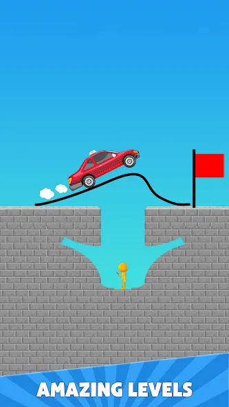 Draw Bridge Puzzle: Brain Game бесплатно на Андроид — мод: Без рекламы и все уровни открыты — скриншот 4 Draw Bridge Puzzle: Brain Game бесплатно на Андроид — мод: Без рекламы и все уровни открыты — скриншот 4