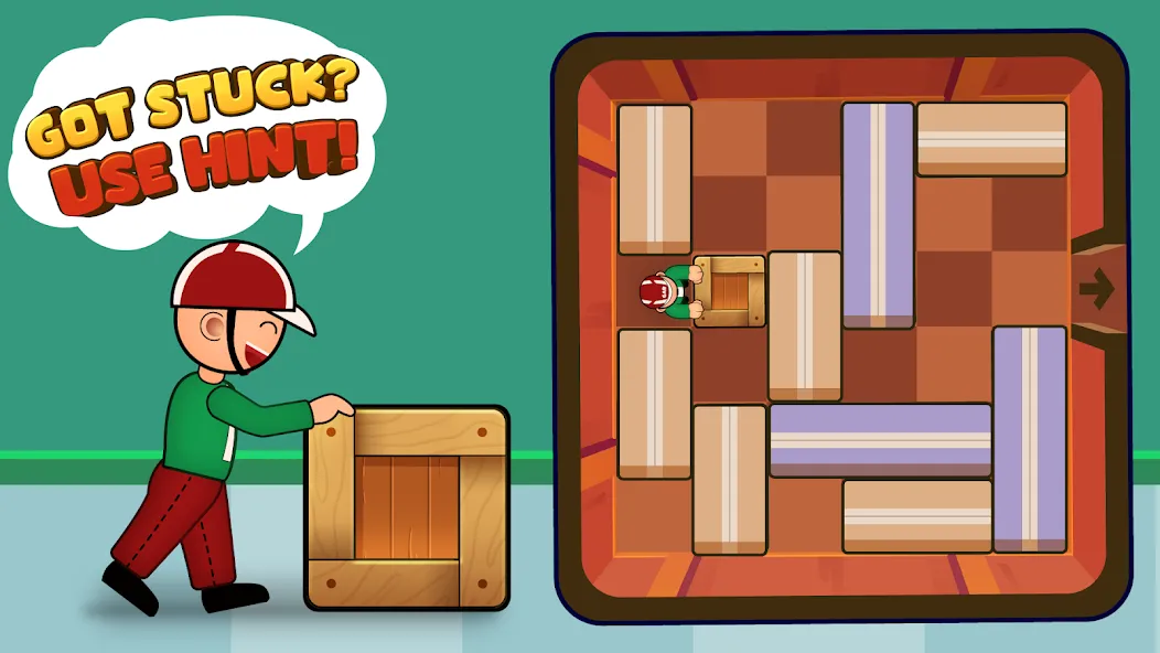 Push Box Out MOD APK: Без рекламы и все уровни открыты — скриншот 4