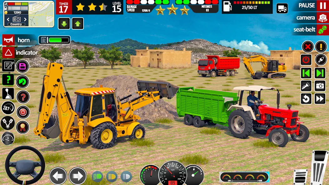 Indian Tractor Game Farming 3D взлом на Андроид — Безлимитные деньги и топливо — скриншот 2