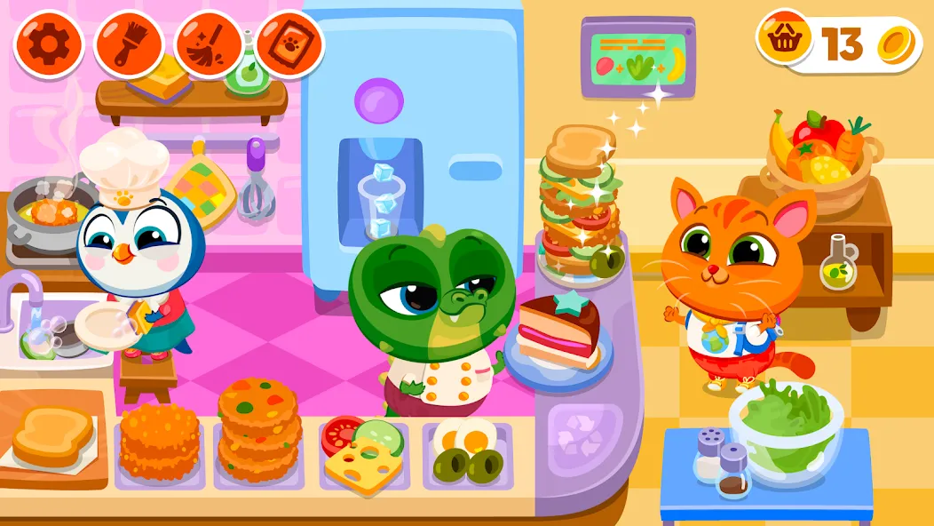 Bubbu School - My Virtual Pets бесплатно на Андроид — мод: Безлимитные монеты и все питомцы — скриншот 2