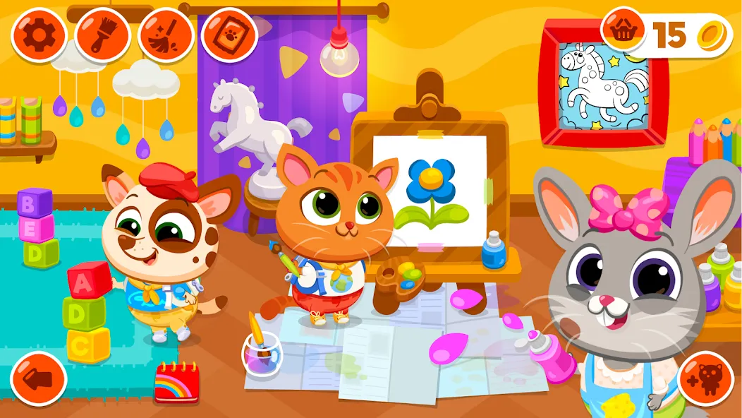 Bubbu School - My Virtual Pets бесплатно на Андроид — мод: Безлимитные монеты и все питомцы — скриншот 4