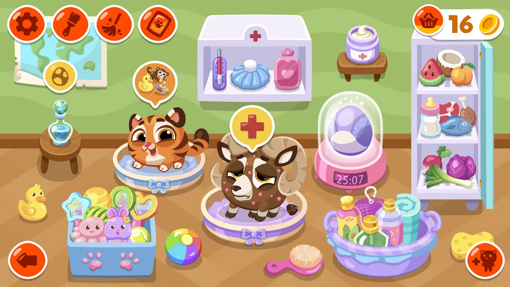 Bubbu School - My Virtual Pets бесплатно на Андроид — мод: Безлимитные монеты и все питомцы — скриншот 5