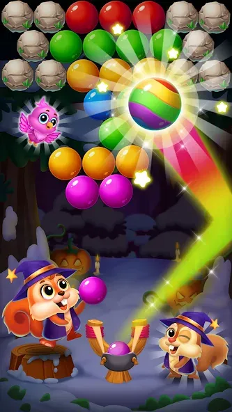 Скачать взлом Bubble Shooter Rescue — Безлимитные жизни и монеты — скриншот 4