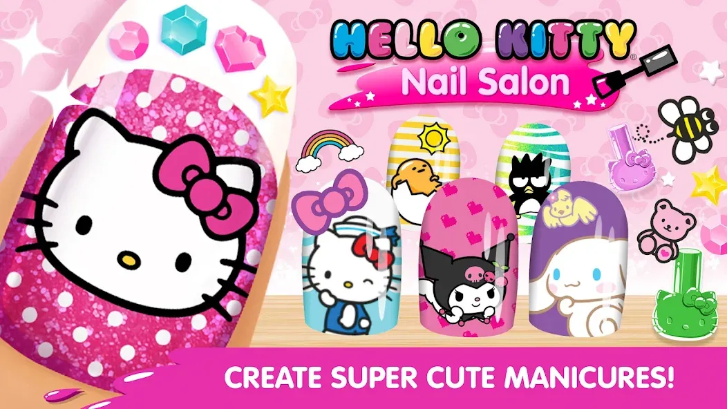Скачать Hello Kitty Nail Salon бесплатно — Безлимитные монеты и все инструменты — скриншот 1