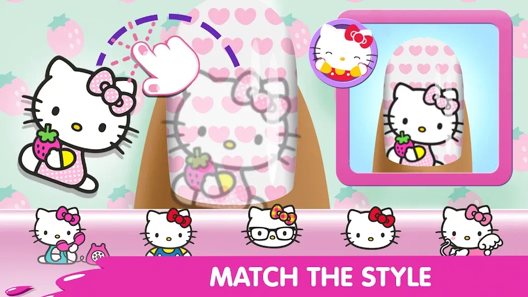 Скачать Hello Kitty Nail Salon бесплатно — Безлимитные монеты и все инструменты — скриншот 3
