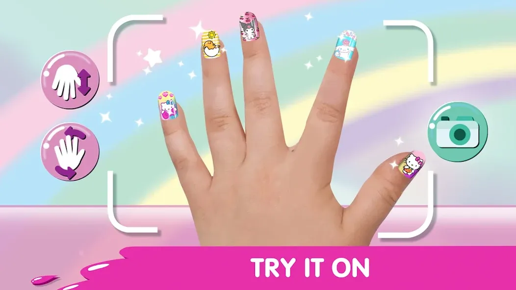 Скачать Hello Kitty Nail Salon бесплатно — Безлимитные монеты и все инструменты — скриншот 4