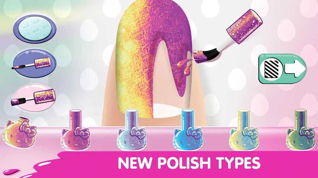 Скачать Hello Kitty Nail Salon бесплатно — Безлимитные монеты и все инструменты — скриншот 5