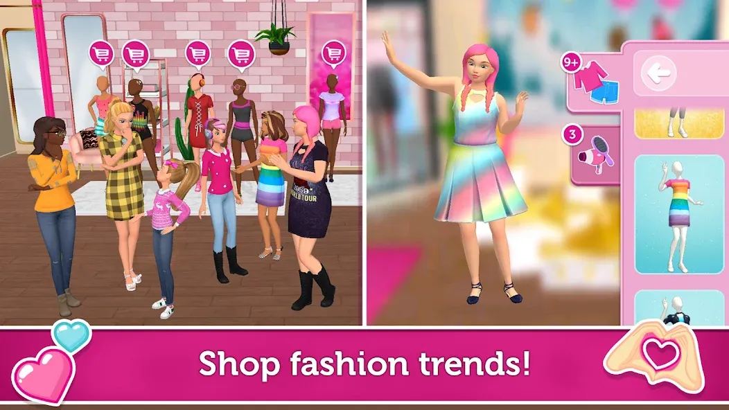 Barbie Dreamhouse Adventures (Мод: Безлимитные деньги и все наряды) — скачать на Андроид — скриншот 5 Barbie Dreamhouse Adventures (Мод: Безлимитные деньги и все наряды) — скачать на Андроид — скриншот 5