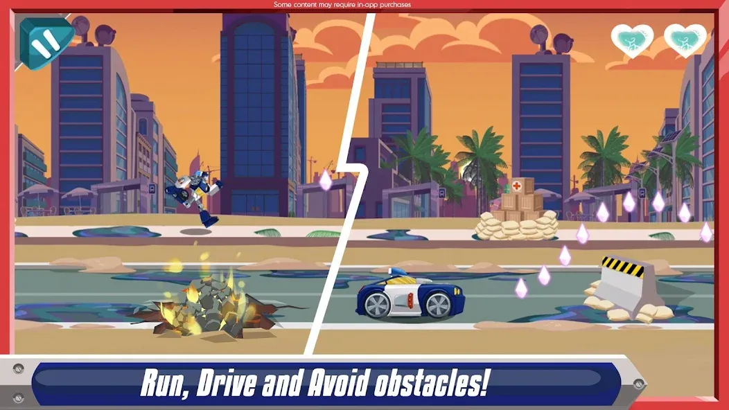 Скачать Transformers Rescue Bots: Dash на Андроид с модом — Безлимитные деньги и открытые уровни — скриншот 2